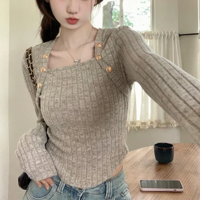 

Summer Women's Knitted Sweater Splicing Fake Two Pieces Long Sleeved Cardigan Sunscreen Shawl Fashionable Design Style Coat Top