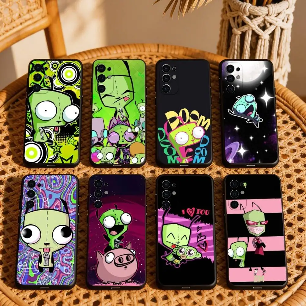 Dark animation I-Invader Z-Zim  Phone Case Black Silicone Soft For Samsung S25,S24,S21,S22,S23,S30,Ultra,S20,Plus,Fe,Lite