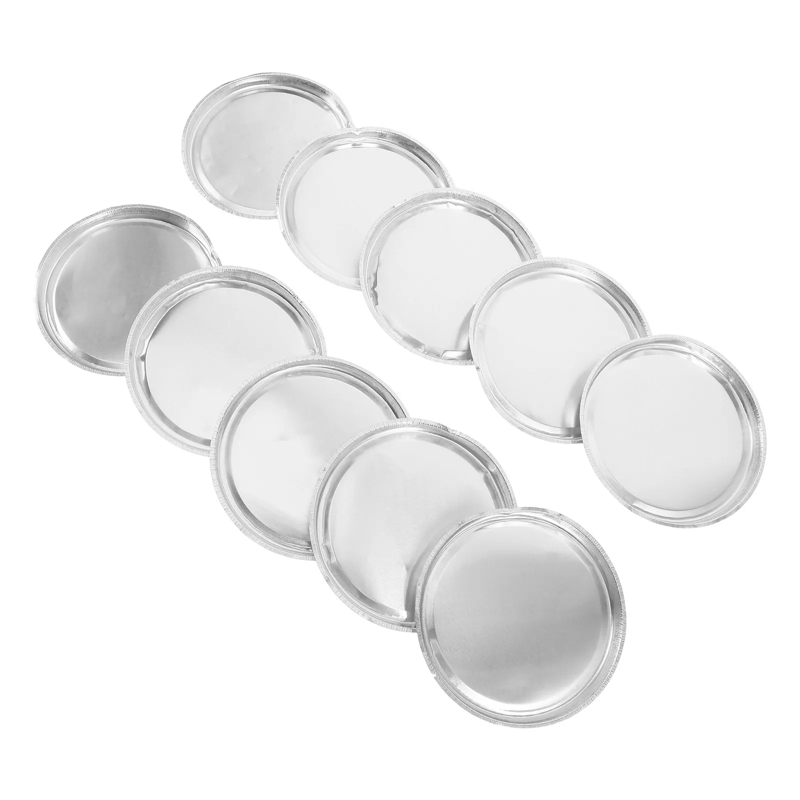 10Pcs Aluminum Sample Pans 90Mm Round Lab Balance Dishes Lightweight Foil Weighing Pans for Moisture Analyzer Sample Preparation