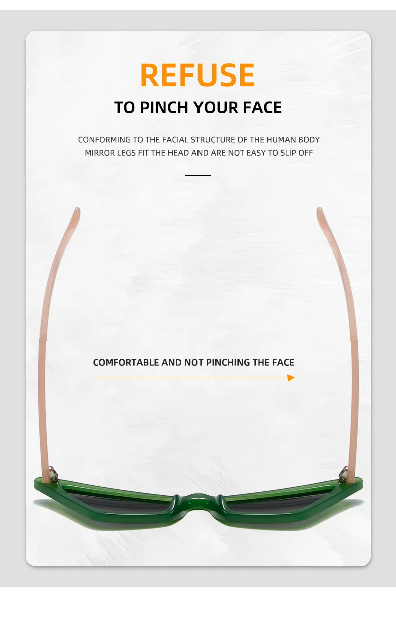 Винтажные квадратные солнцезащитные очки в большой оправе для женщин и мужчин, солнцезащитные очки «кошачий глаз», квадратные мужские и женские прямоугольные солнцезащитные очки ﻿