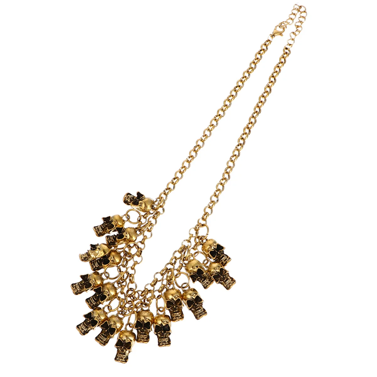 

Creative Alloy Skull Pendant Necklace Men Women Unique Eye-Catching Vintage Design Exquisite Fashionable Halloween Party