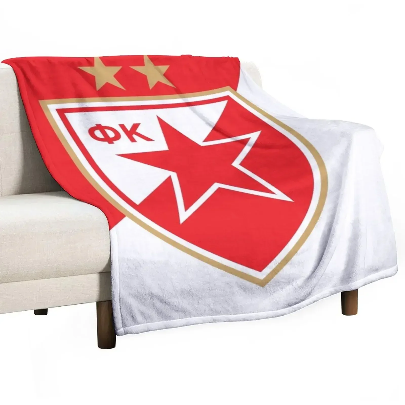 

Moja Crvena Zvezda Beograd Serbian Love Delije Throw Blanket Warm Flannel Blanket for Couch Chair Bedroom
