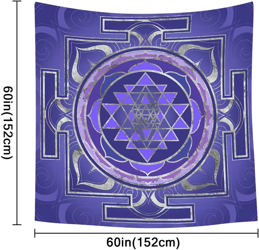 Mandala Yoga Meditation Tapestry Sacred Geometry Wall Decor Art Wall Hanging for Dorm Living Room Bedroom Decor