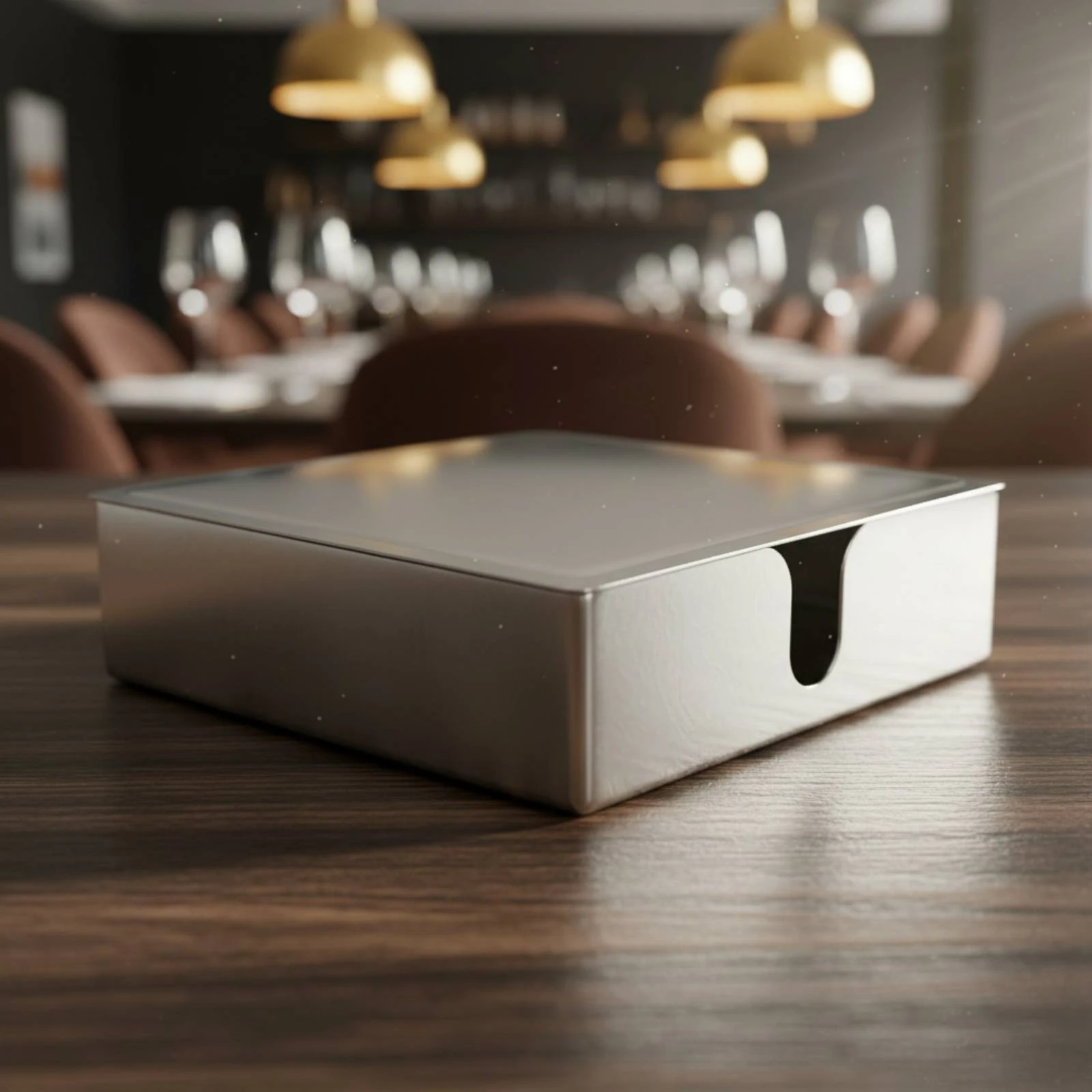 Stainless Steel Tissue Box Long-Lasting Square Tissue Box Stainless Steel Napkin Holder Modern Tableware Storage Decorative