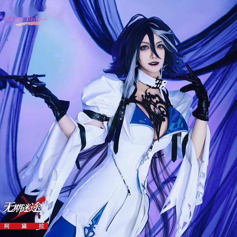 أزياء Coser Adela التأثيرية مسار اللعبة إلى أي مكان زي الهالوين كرنفال حفلة عيد الميلاد لعب الأدوار الملابس الملابس