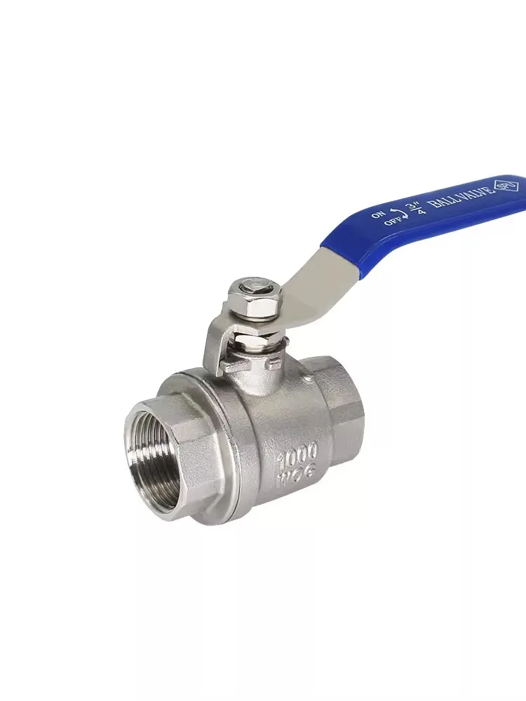 

304 Stainless Steel Ball Valve, 4-minute Thread, 2-Piece, 6-minute Water Switch Valve, 1 "Wire Buckle, High-Temperature A