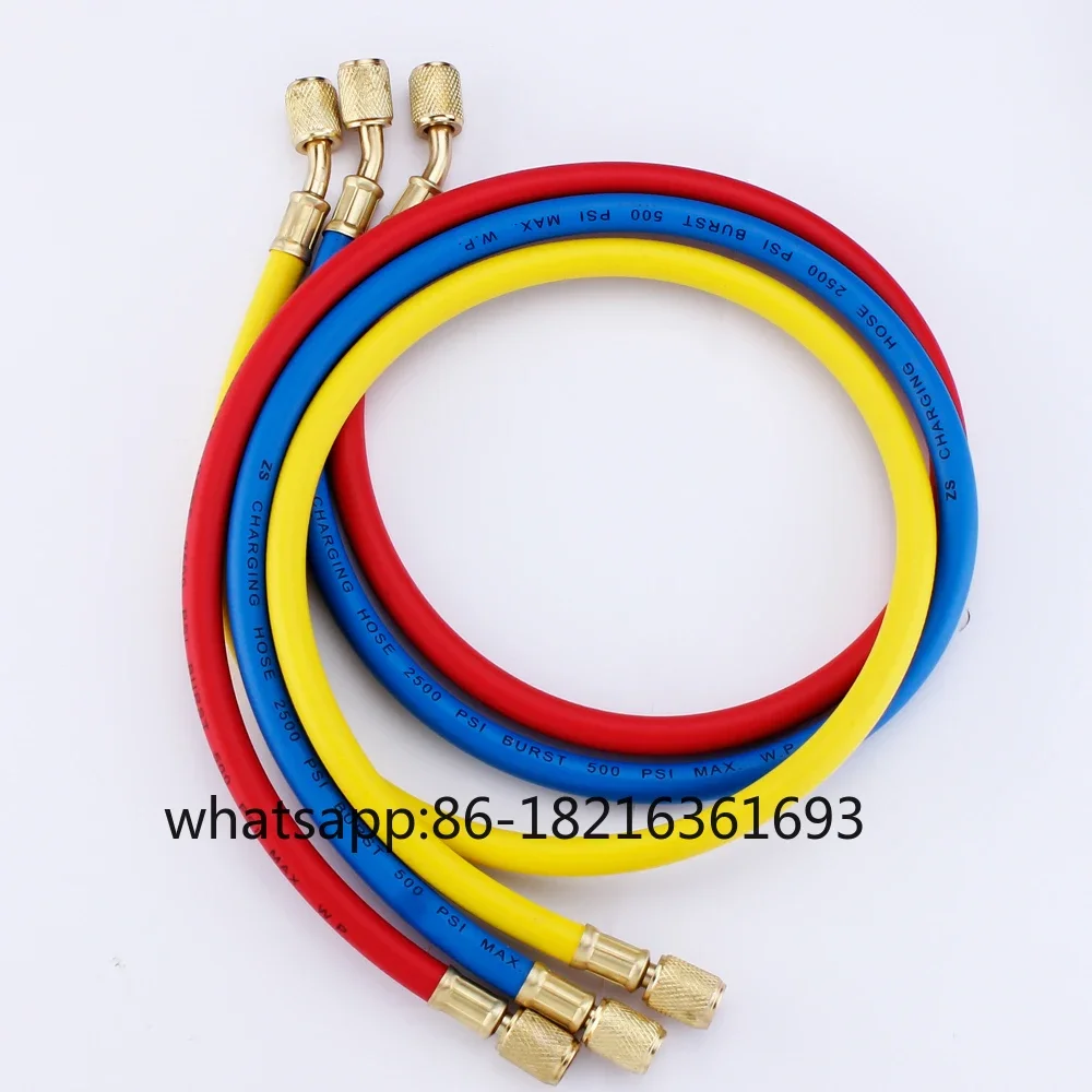 

Automotive air conditioning fluorimeter dual gauge tool set pressure gauge adding liquid to pressurize R134A refrigerant valve