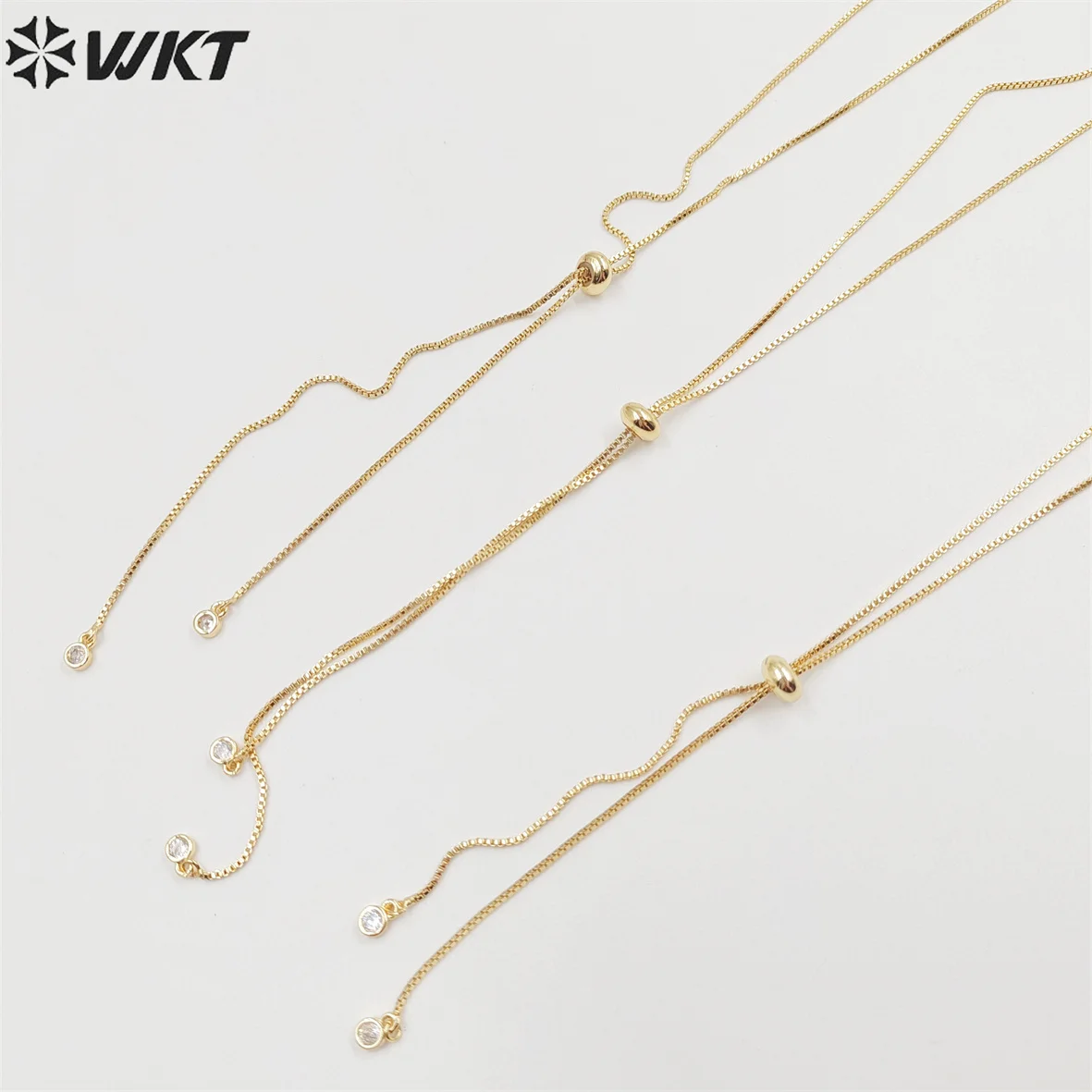 

WT-JFN06 WKT 2022 Simple style chain 32 inch long brass chain in adjustable wedding women chain necklace Exquisite accessories