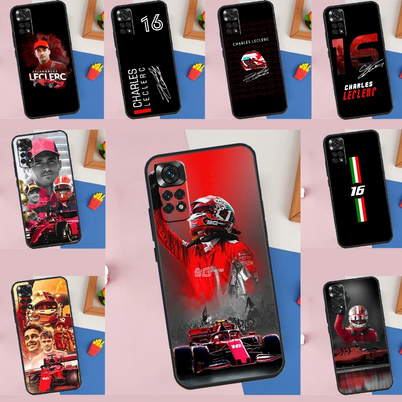 Formula 1 F1 Charles Leclerc Case For Xiaomi Redmi Note 12 11 10 9 8 Pro 8T 9S 10S 11S 12C 9C 9T 10A 10C Protect Cover