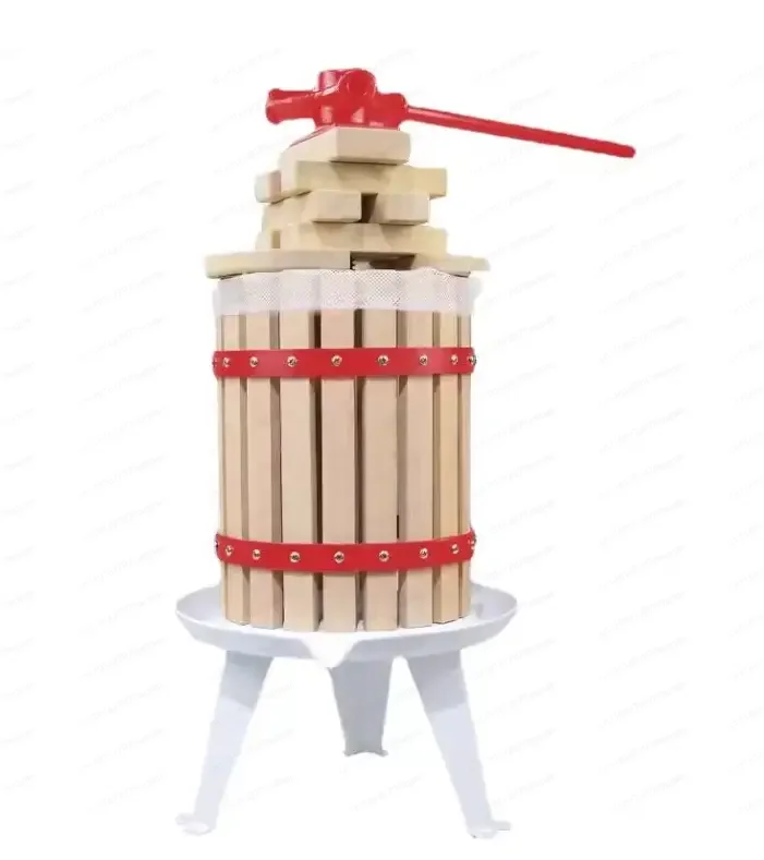6 Liter 1.6 Gallon Manual Basket Apple Press, Fruit Wine Grape Press