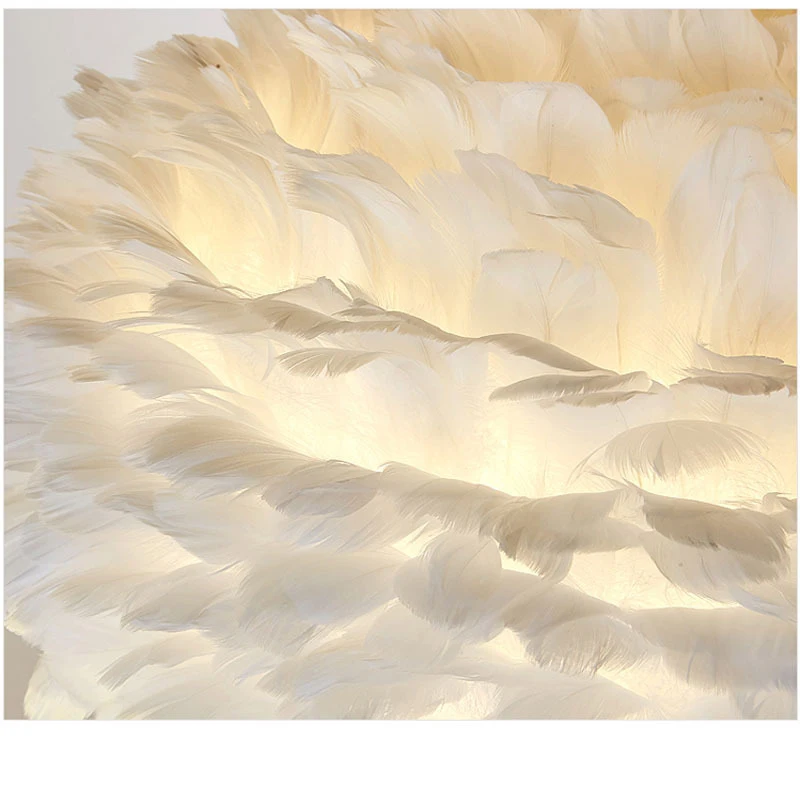 Bedside Warm Decoration Simple And Elegant Golden Romantic Gold Goose Feather bed side table lamp