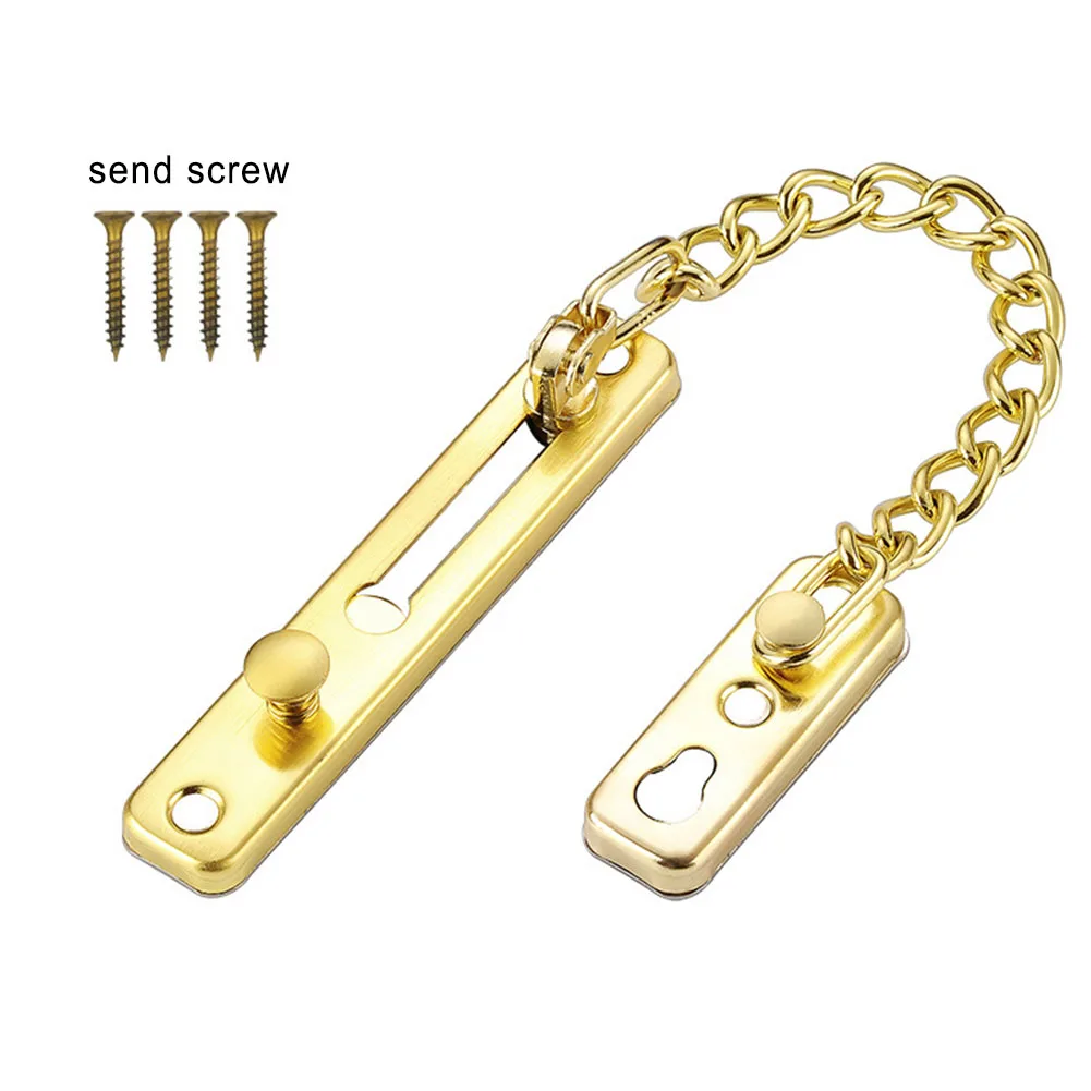 Lock Chain Door Chain Theft Door Chain Door Latch For Cabinets Closets Guard Pin Security Chain Stainless Steel