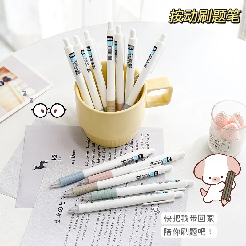 

50pcs Ins Wind Brush Question Pen Simple Students Press The Neutral St Tip 0.5mm Black Signature Press