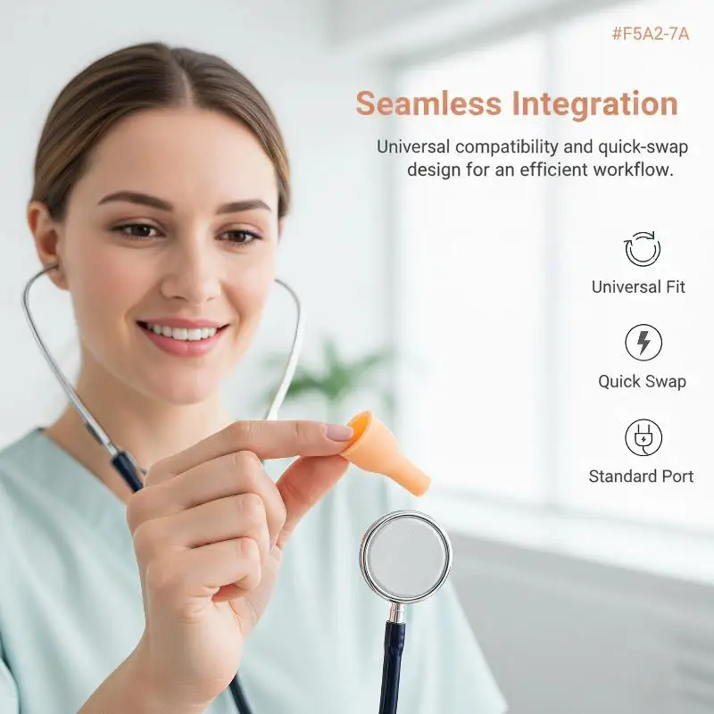 1/3/5PCS Stethoscope Adaptor Listening Tube Adapter For Testing Hearing Aids Listening Stethoscope Accesssory