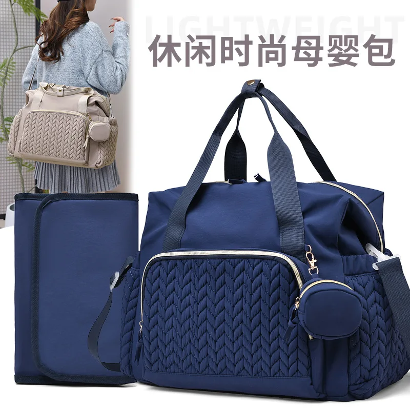 High-Capacity Double Shoulder Bag Baby Stroller Backpack Multi-Functional Travel Fashion Mom Bag Cross-Border Mommy Bag