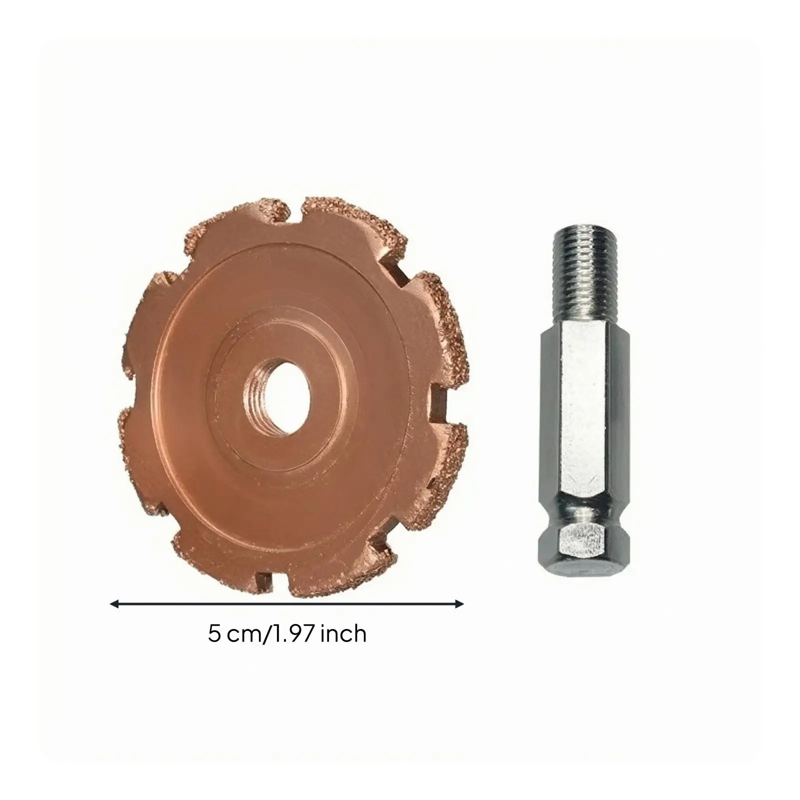 Tungsten Carbide Tire Buffing Wheel 50mm Grinder Attachment with 9mm Hole for Rubber Sidewall Repair Kit