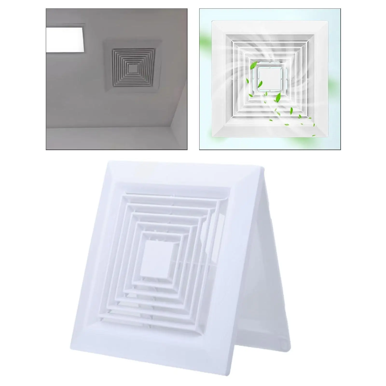 Квадратная крышка вентиляционного отверстия, потолочный воздуховод, вытяжной вентилятор, прочная решетка вытяжного вентилятора для гостиной, офиса, заводов, кухни, ванной комнаты, вентилятор