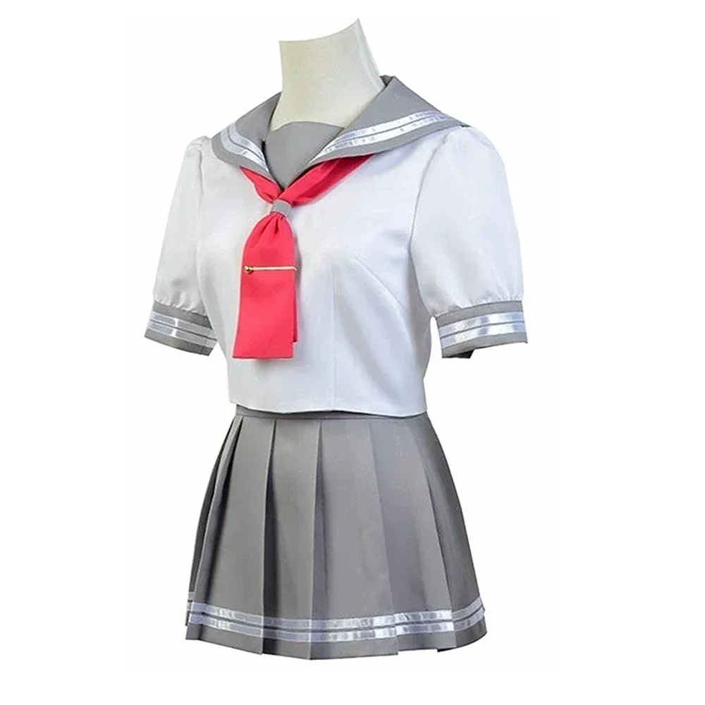 Vestido Lolita Anime japonês para menina, Love Live, Sunshine Aqours, Traje Cosplay Takami Chika, Vestido JK Branco, Uniforme Escolar de Marinheiro