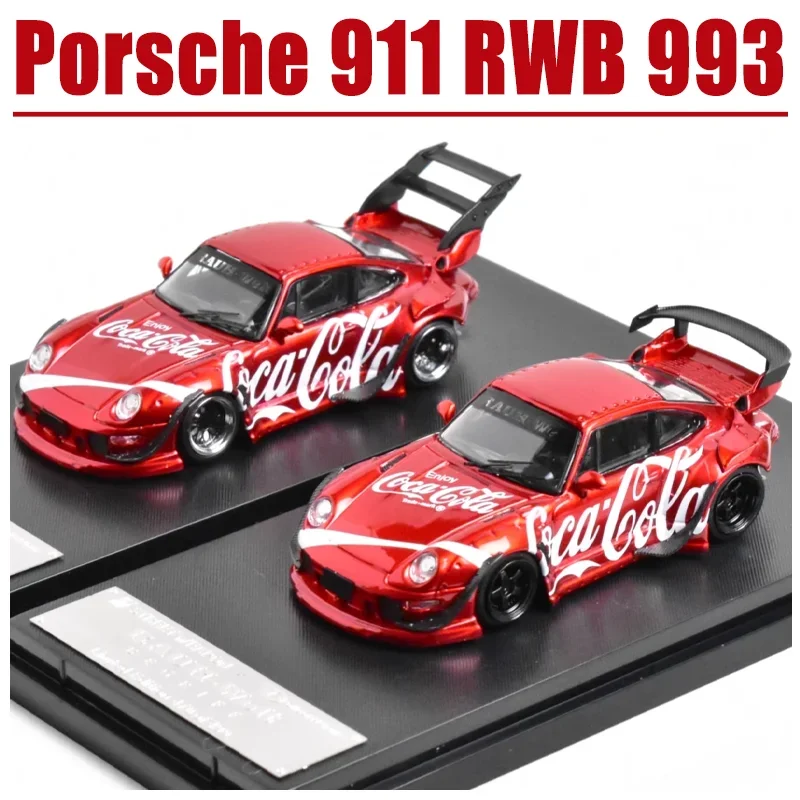 SW 1/64 Porsche 911 RWB 993 Vehículo de motor de juguete de aleación Modelo de metal fundido a presión