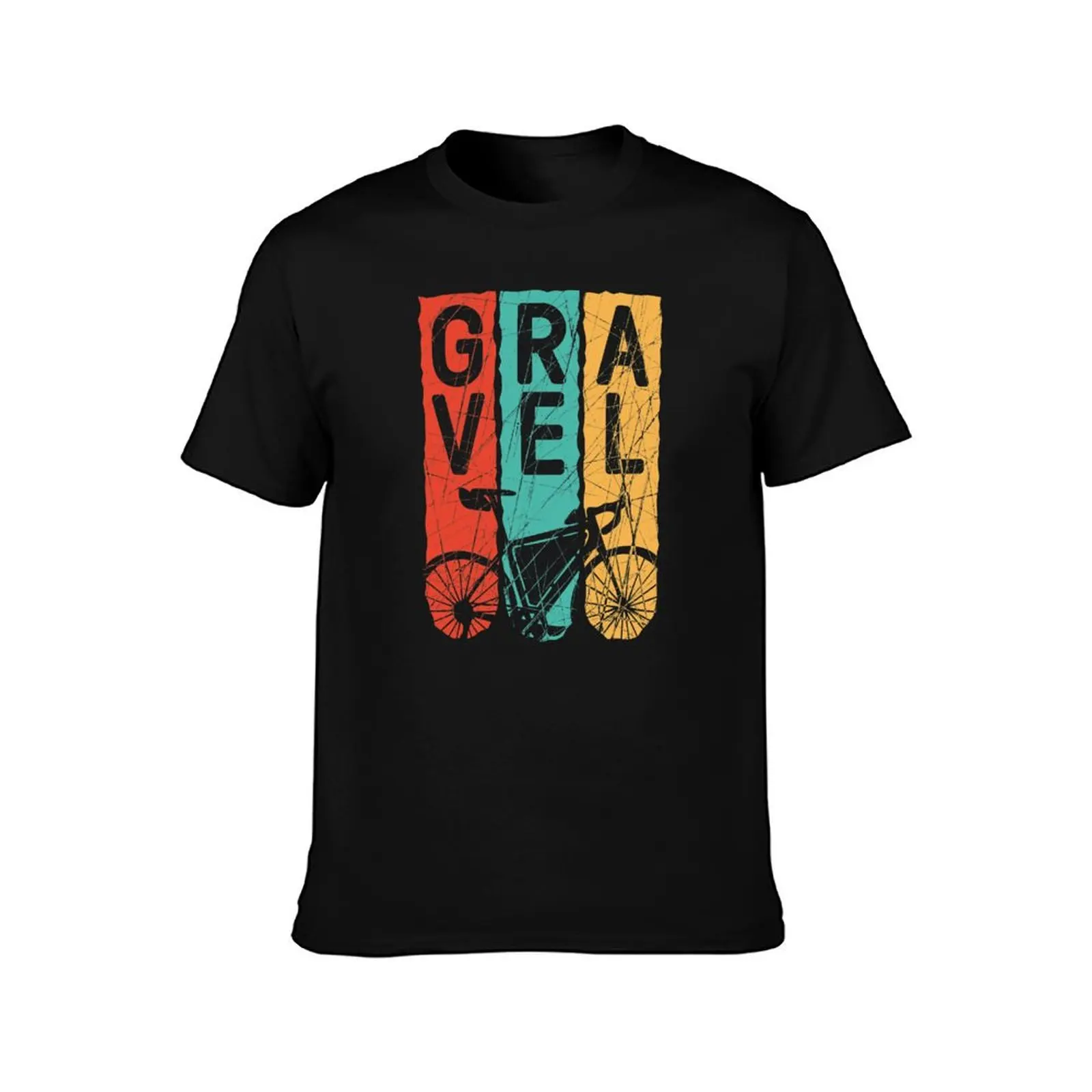 Vintage Gravel Bike Bikepacking Cyclocross Lover Gift T-Shirt High Elasticity Sports T-Shirt