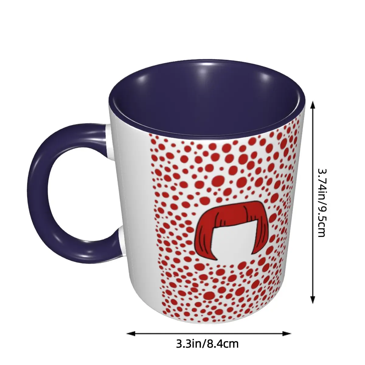 Yayoi Kusama Abstract Painting Mug Funny Ceramic Coffee Cups Tea Mugs Milk Cup Drinkware Gifts for Woman Man DIY Custom