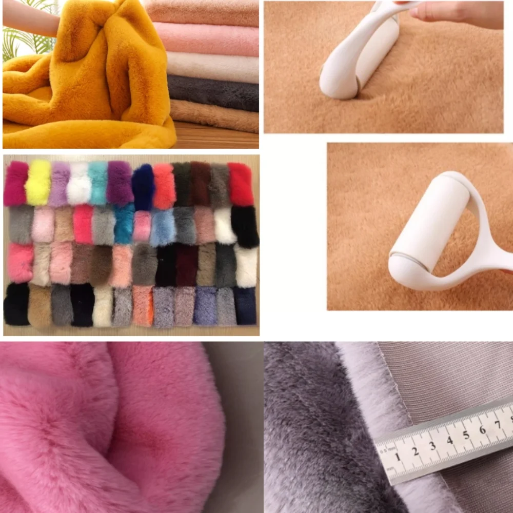 

Зашифрованная утолщенная плюшевая ткань с имитацией кроличьего меха для игрушек для косплея, волосы животных, ручная работа, мягкая ткань «сделай сам», швейные ткани