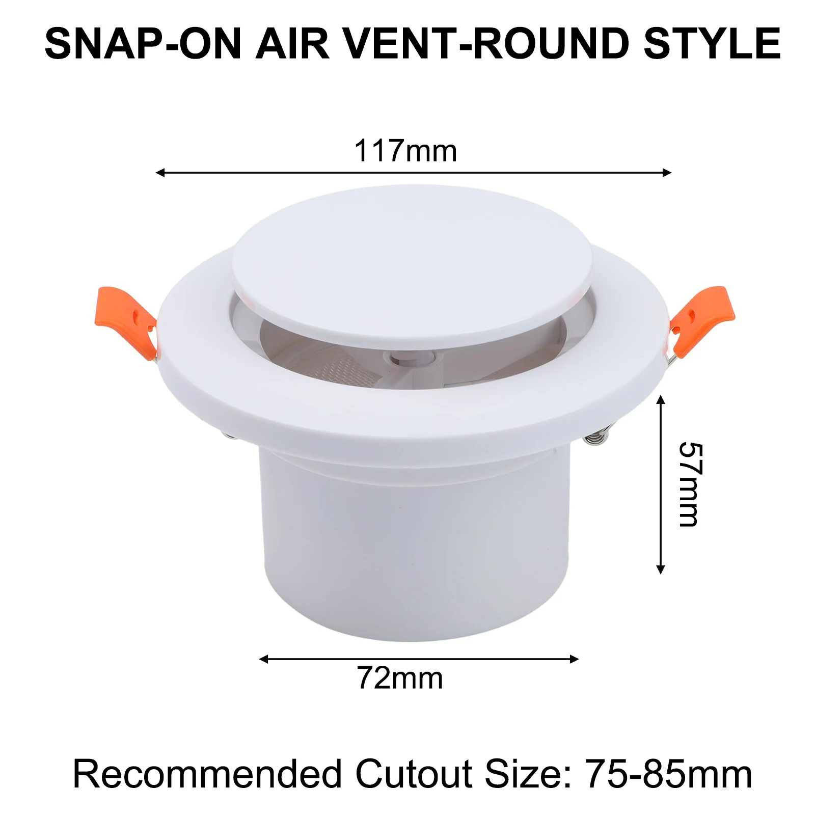 Adjustable Circular Air Vent Outlet With For Intake, for exhaust And Return For Wall Or Ceiling For Indoor Adjustable