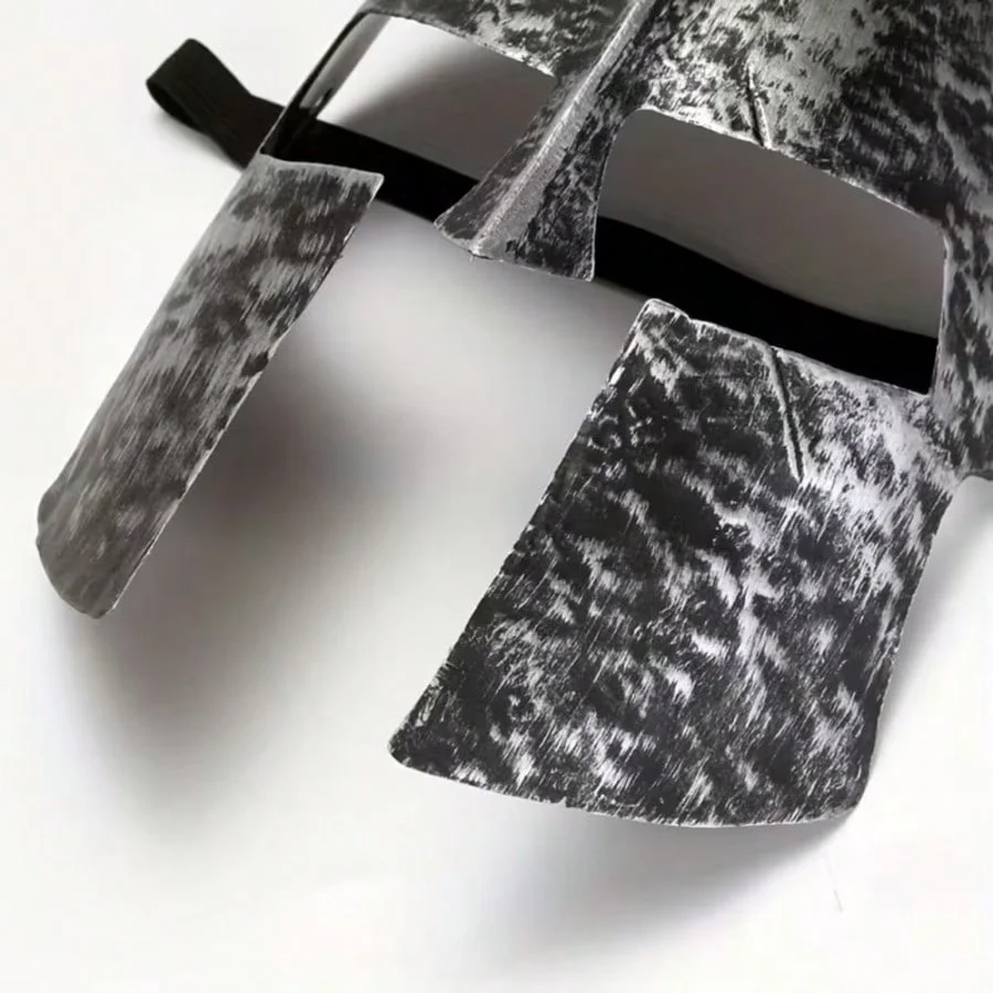 1 Stück Spartaner-Kriegerhelm, antike griechisch-römische Gladiator-Maske, Cosplay-Helm, Halloween-Party-Kostüm, Verkleidungs-Requisite für Herren – Detail 3