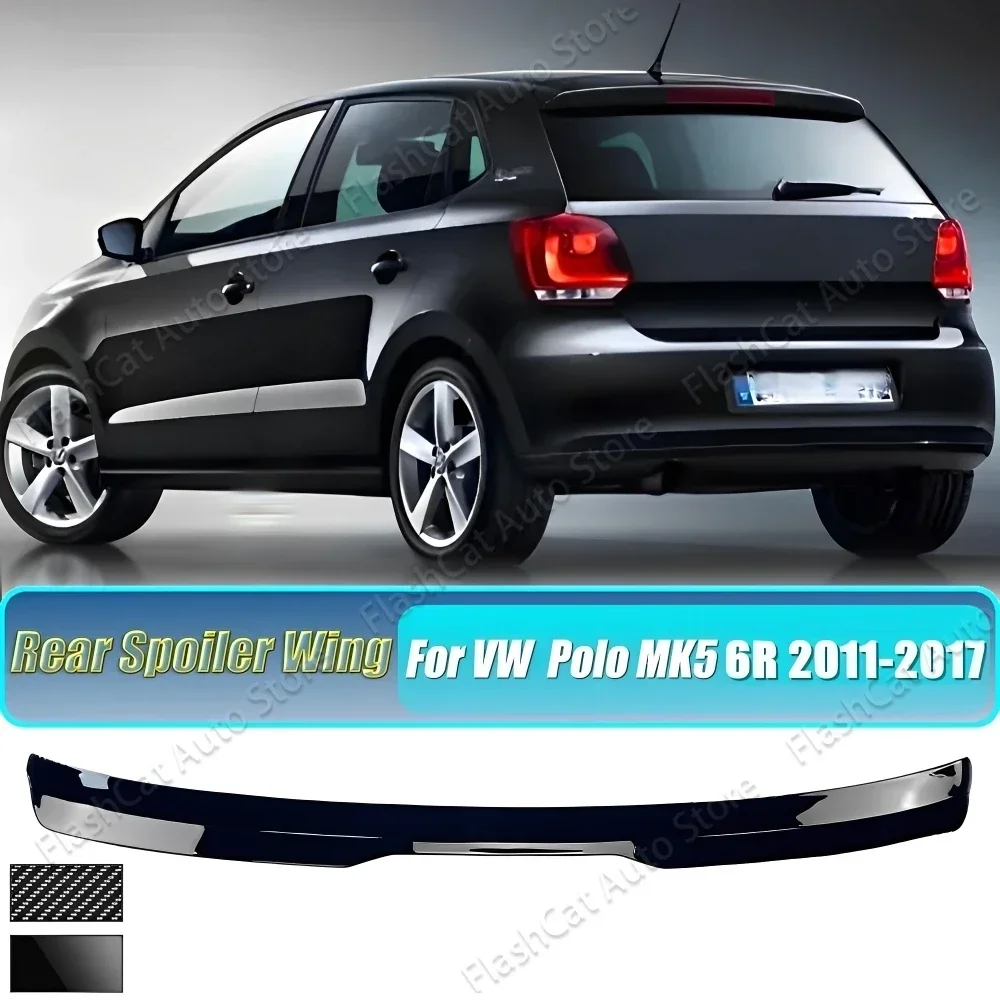 

Polo MK5 Maxton стиль ABS черная отделка багажника заднее крыло спойлер Автомобильный задний спойлер на крышу для Volkswagen Polo MK5 6R 6C 2011-2017