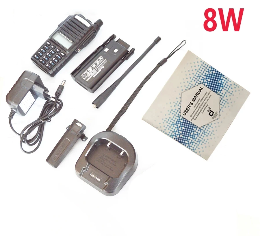 Baofeng Walkie Talkie UV 82 stasiun Radio, stasiun Radio amatir FM 2 arah portabel Comunicador Dual PTT Radio Ham 5W 8W