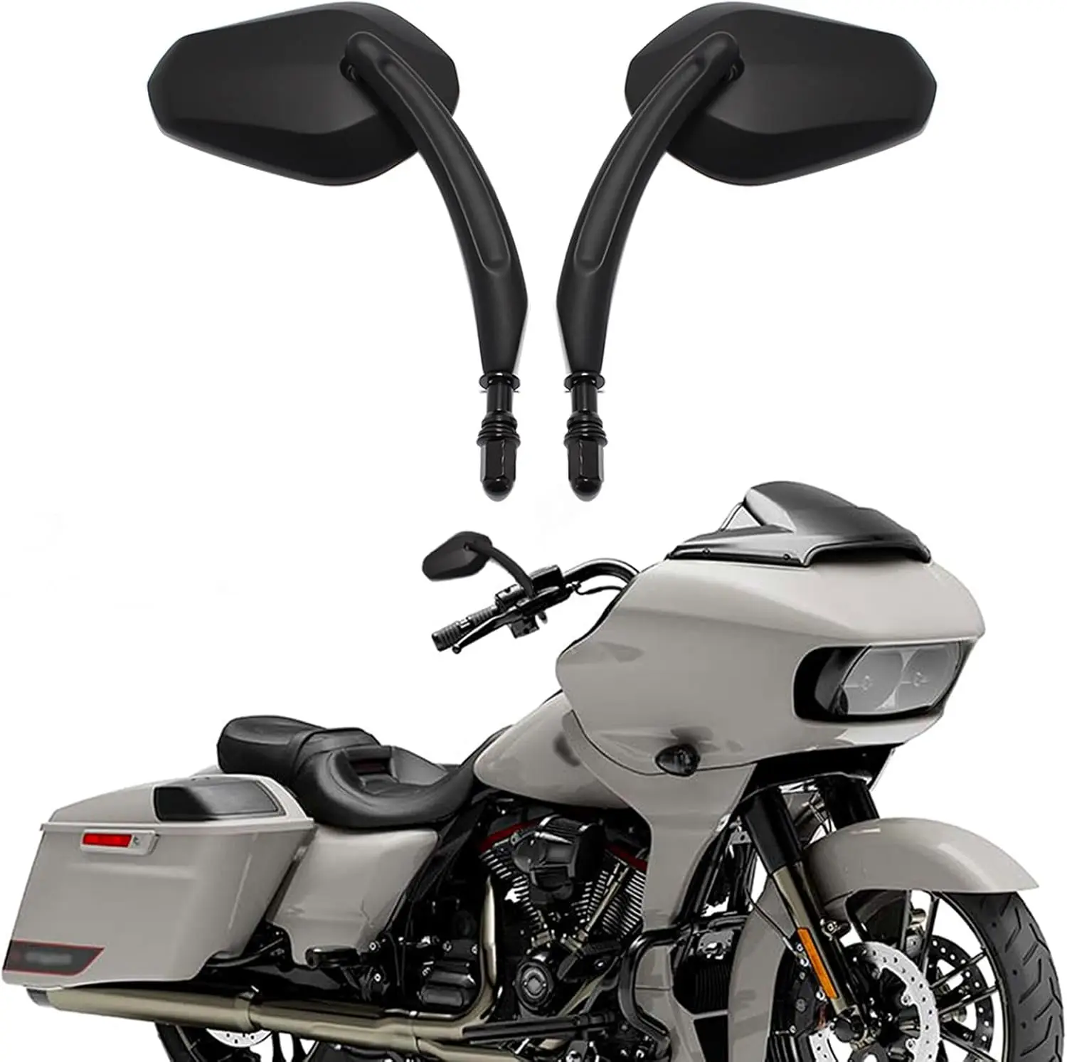 

Motorcycle Handlebar Rear View Mirrors for Harley Sportster XL 883 1200 Softail Dyna Touring Road King Electra Glide Matt Black