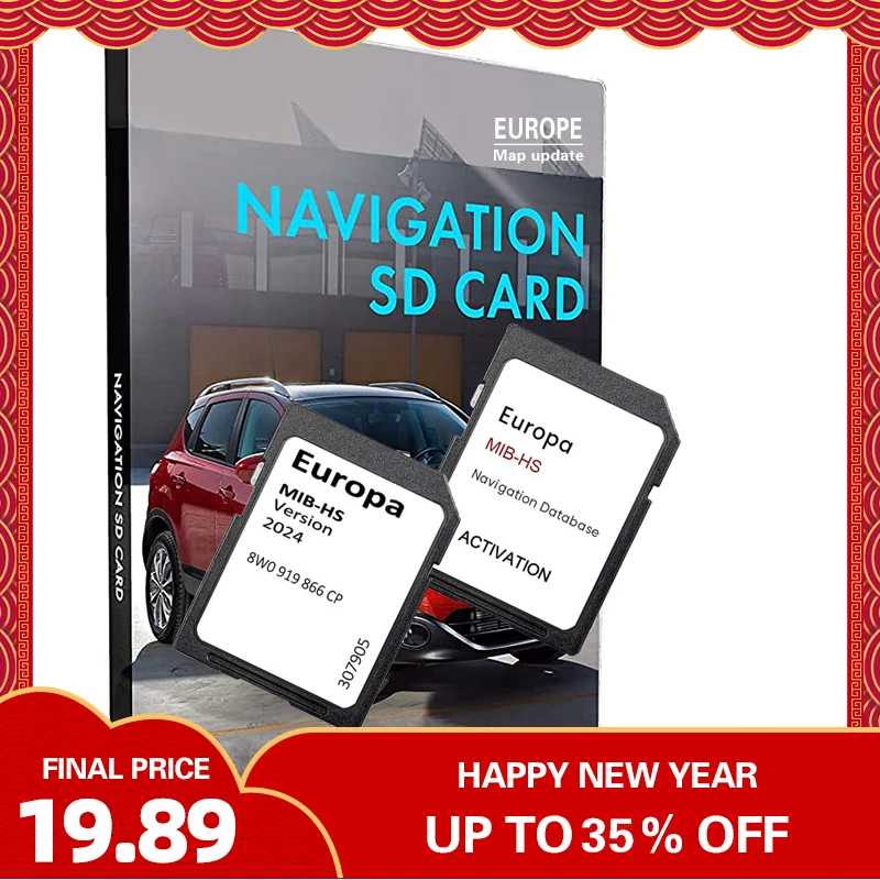 

for Audi A345 S345 RS345 Q25 SQ25 RSQ25 2015-2020 Vehicle Update MIB-HS system 2024 Europe UK Maps SD GPS Card Accessories