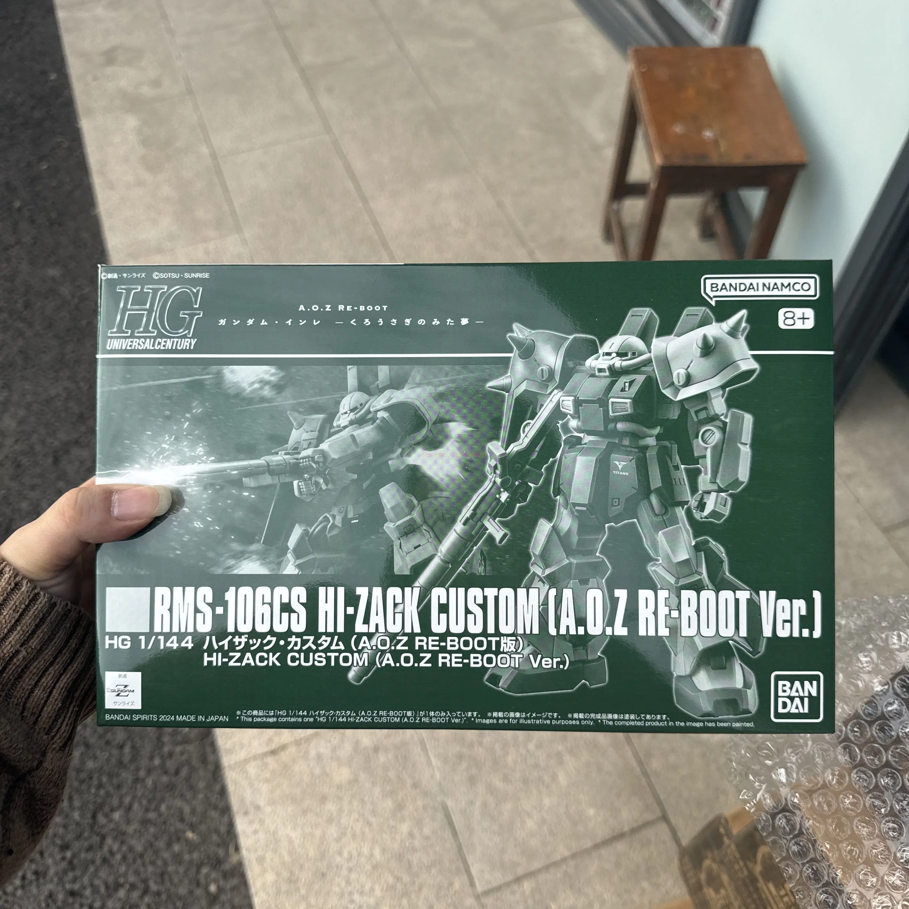 Hot In Voorraad Blbu Acg Bandai Anime Hguc Rms-106cs Hi-Zack Custom (A.O.Z Re-Boot) model Speelgoed Action Figure Collectible Kinderen