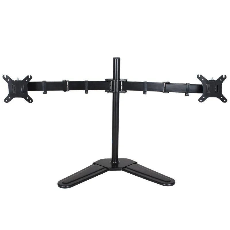 10-32 Inch Dual Screen Monitor Arm Stand with Tilt & Rotate Function, Desktop Base PC Monitor Mount, Support VESA DZ18