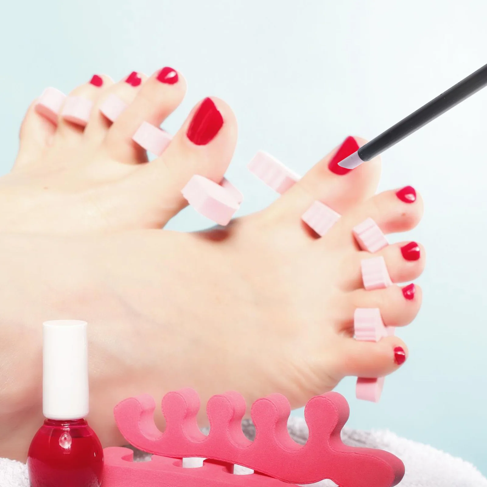 2개입 네일 폴리쉬 막대 큐티클 푸셔 각질 제거 매니큐어 도구 부드럽고 안전한 네일 아트 폴리쉬 도구 큐티클 푸셔
