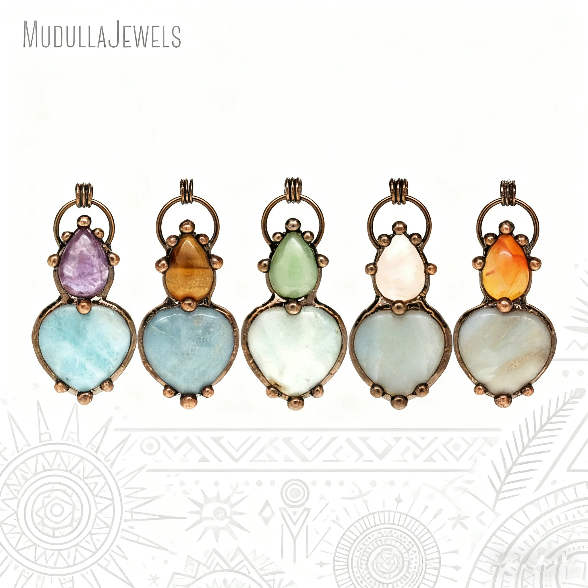 

5 шт., ожерелье из камня амазонита, кулон ручной работы Y2K, эмо-аксессуары, женские готические ювелирные изделия, очаровательный подарок