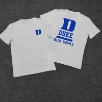 North America Limited Duke North Carolina University Men's and Women's Basketball T-Shirts Sports Cotton Short Sleeves