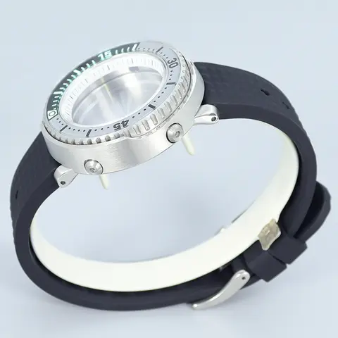 NH36 43mm klockboetter med kapitelring safirglas för Seiko NH35 NH36 NH34 NH38 urverk Tuna Canned Mod C3 lysande bezel 10 best sales Seiko Tuna klockboett - №9