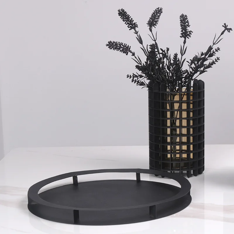 Minimalist star ring tray modern metal geometric ornament model house light luxury soft decoration living room desktop aromather