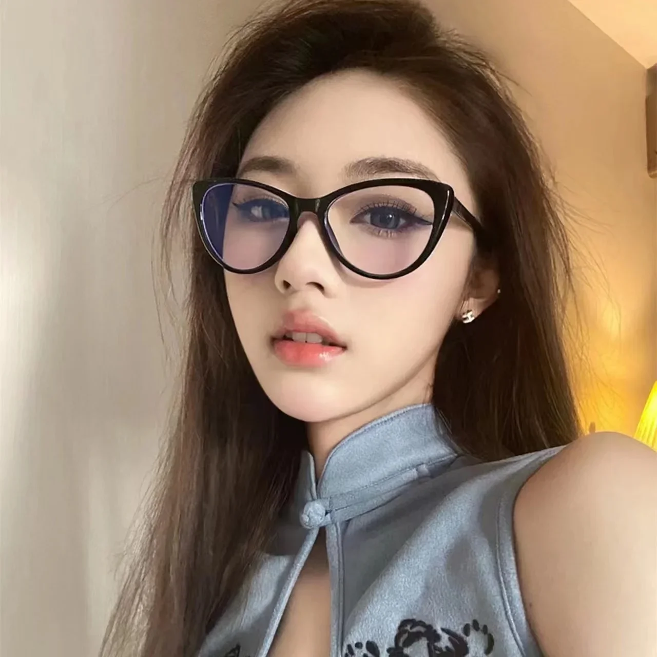 

Cat Eye Anti Blue Light Glasses Blocking Filter Computer Glasses Men Women Super Light Frame Eyeglasses Pink Clear Spectacles