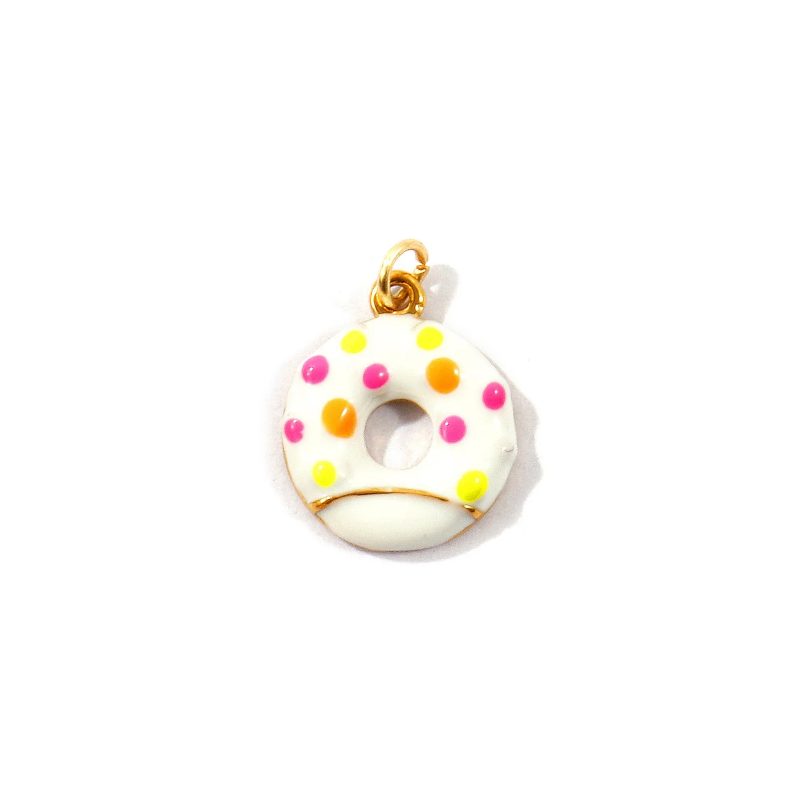 2 Stück 3D Emaille-Anhänger Donut Eiscreme Kaffeetasse Edelstahl 18K vergoldete Anhänger DIY Schmuckherstellung Halskette Großhandel – Detail 5