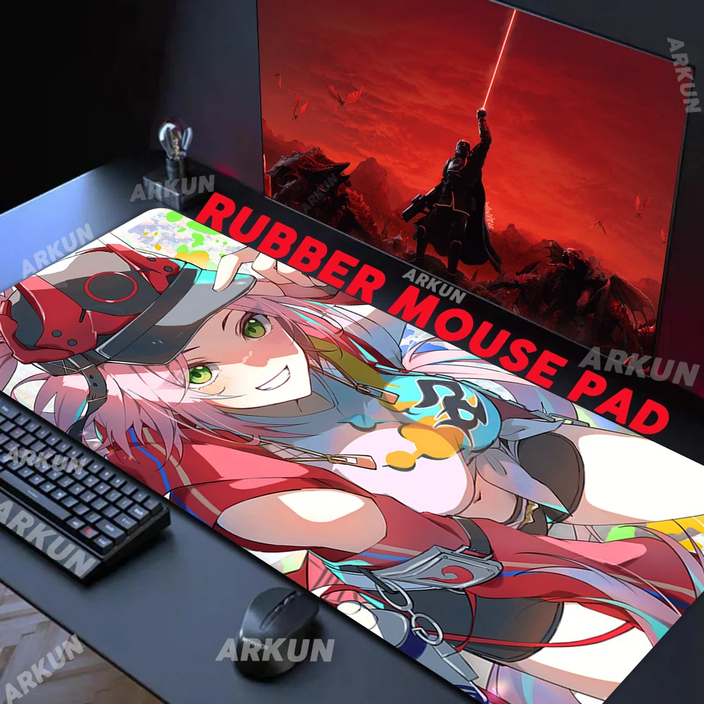 

Big Kawaii Hot Rappa Popular Honkai Star Rail Gaming Mouse Pad 900x400 Non-Slip Gamer Pad Mechanical Keyboard XXL Desk Table Mat