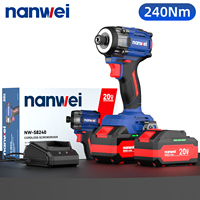 NANWEI 20V Brushless Cordless Lithium Ion 240NM Driver Household Electric Screwdriver Cordless Screwdriver Electric Screwdriver