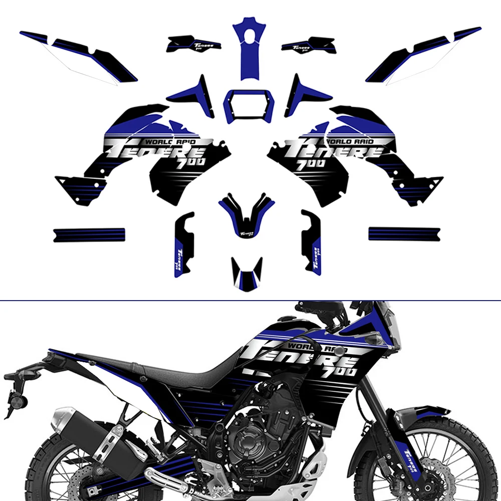 

For Yamaha Tenere 700 Stickers Bodywork Graphic Decal T700 Fairing Decals Graphics for Yamaha Tenere 700 XTZ700 2019-2023