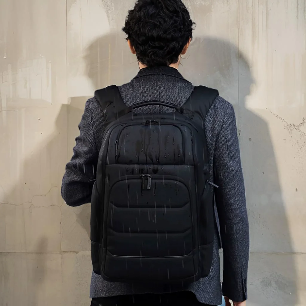 

Waterproof Expandable Backpack Men Women Business 17 Inch Laptop Compartment Travelling Commuter Bag Daily Outing Schoolbag