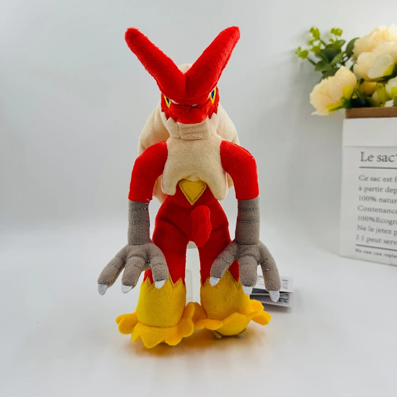 Dibujos animados 22cm Blaziken Pokemon juguetes de peluche Anime Animal pollo Pokémon Plushie Kawaii muñeca regalo de peluche para niños Navidad cumpleaños
