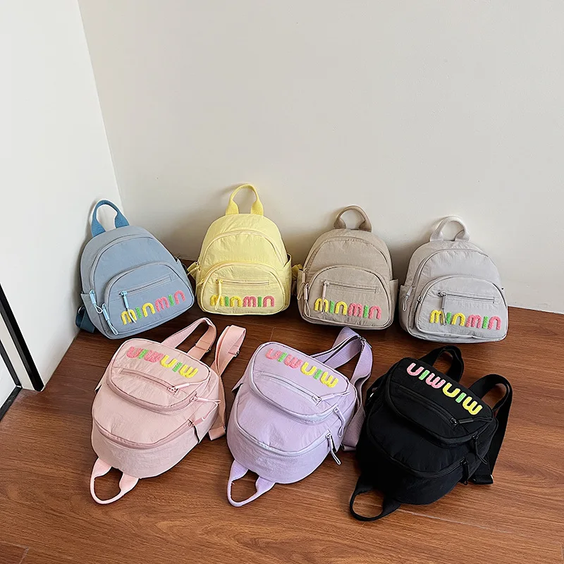 

Summer Research Small Backpack New Letters Fashionable Versatile Lightweight Make-up Bag Outdoor Sports Backpack Small Schoolbag