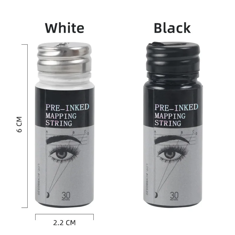 30m Pre-Inked Mapping String Eyebrow Makeup Dyingliner Thread Microblading Semi-permanent Positioning Measurement Tattoo Tools