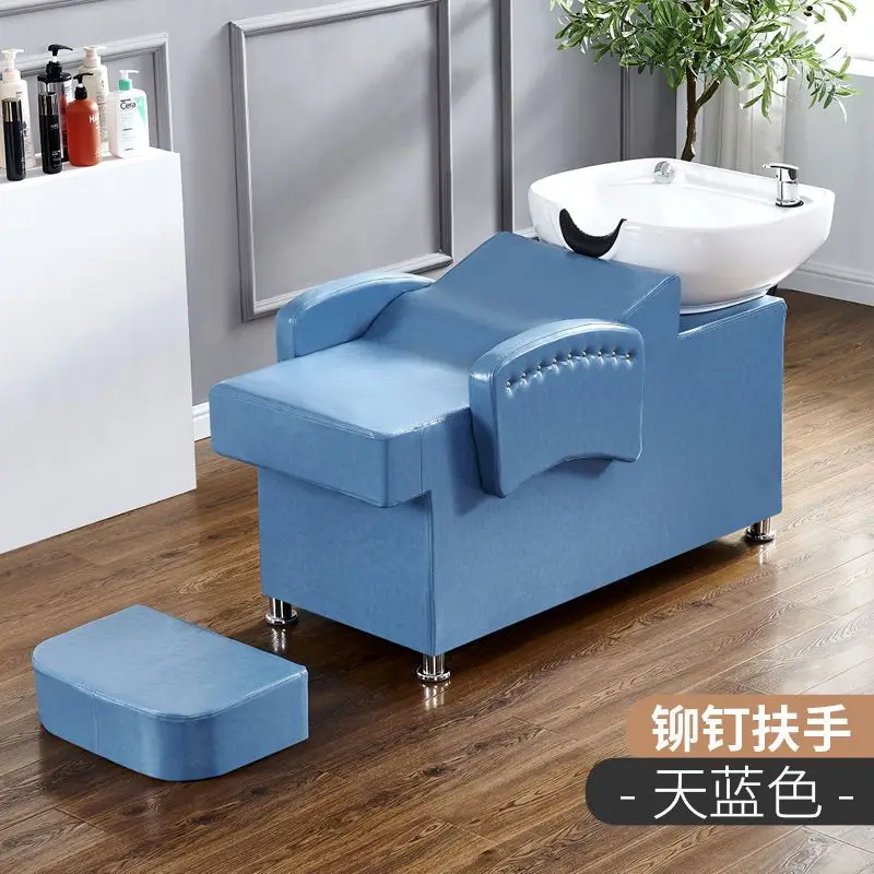 Professional Hairdressing Chair Washbasin Hair Therapy Shampoo Bed Washing Mobile Basin Shower Reclining Salon Stuhl Barber Wash