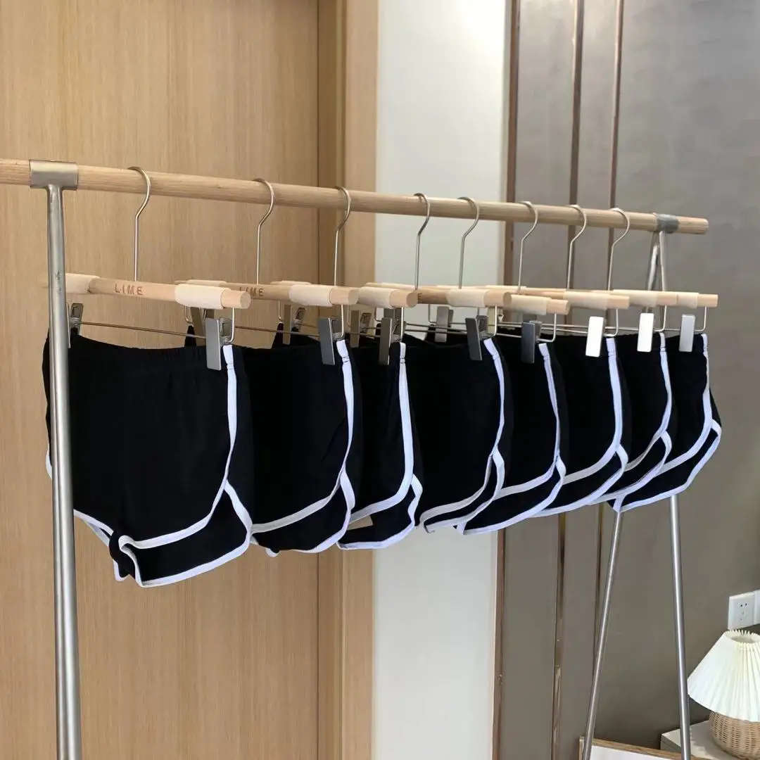 Versatile Comfortable Soft White Stripe Shorts Suitable for Sleeping High Waist Elastic Waistband Casual Pants for Women